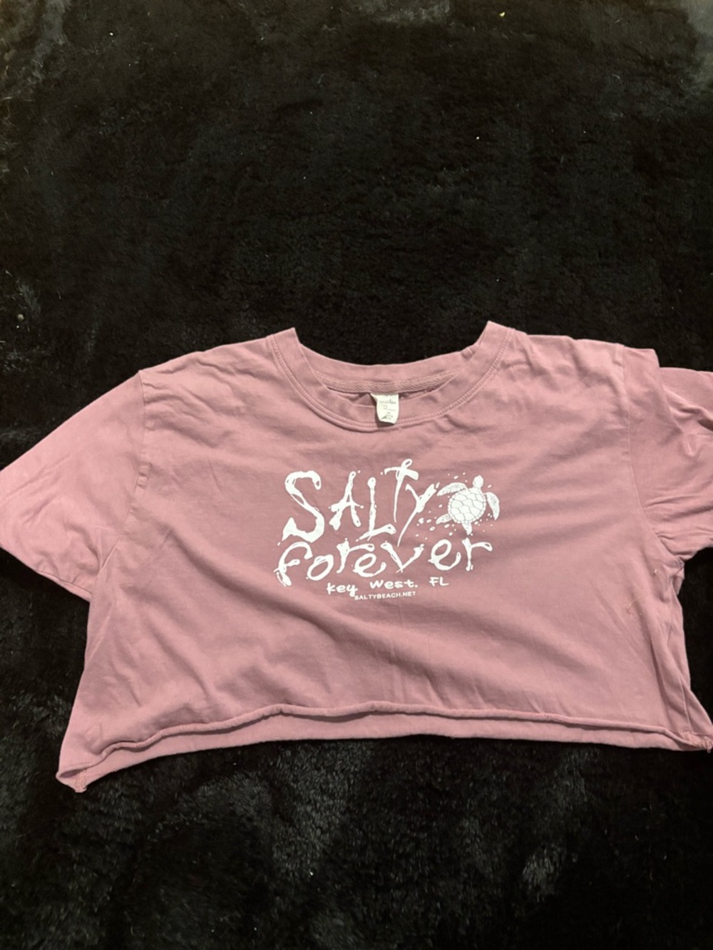 Salty Forever Pink Cropped Tee